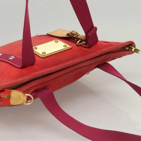 LOUIS VUITTON Antigua Cabas MM Tote Bag Red M40034 LV Auth BA1930 - Picture 7 of 16